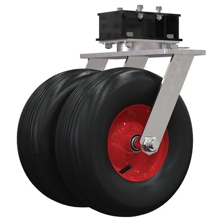 Vestil Pneumatic Rubber Dual Tire 15-1/2 In. x 5-7/8'' Wheel For Steel Fixed Height Gantry Cranes 1K FHS-PNU-DT-RF